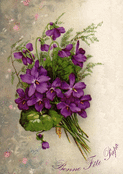 Bouquet de violettes pour la f&ecirc;te des p&egrave;res